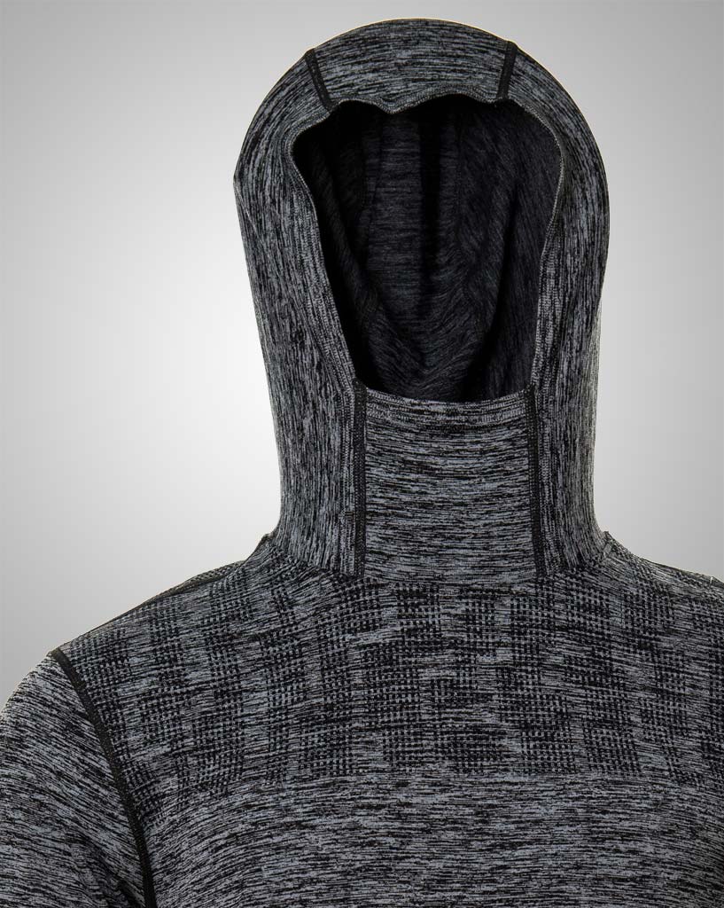 mens grey long sleeved hoodie by THRONE
